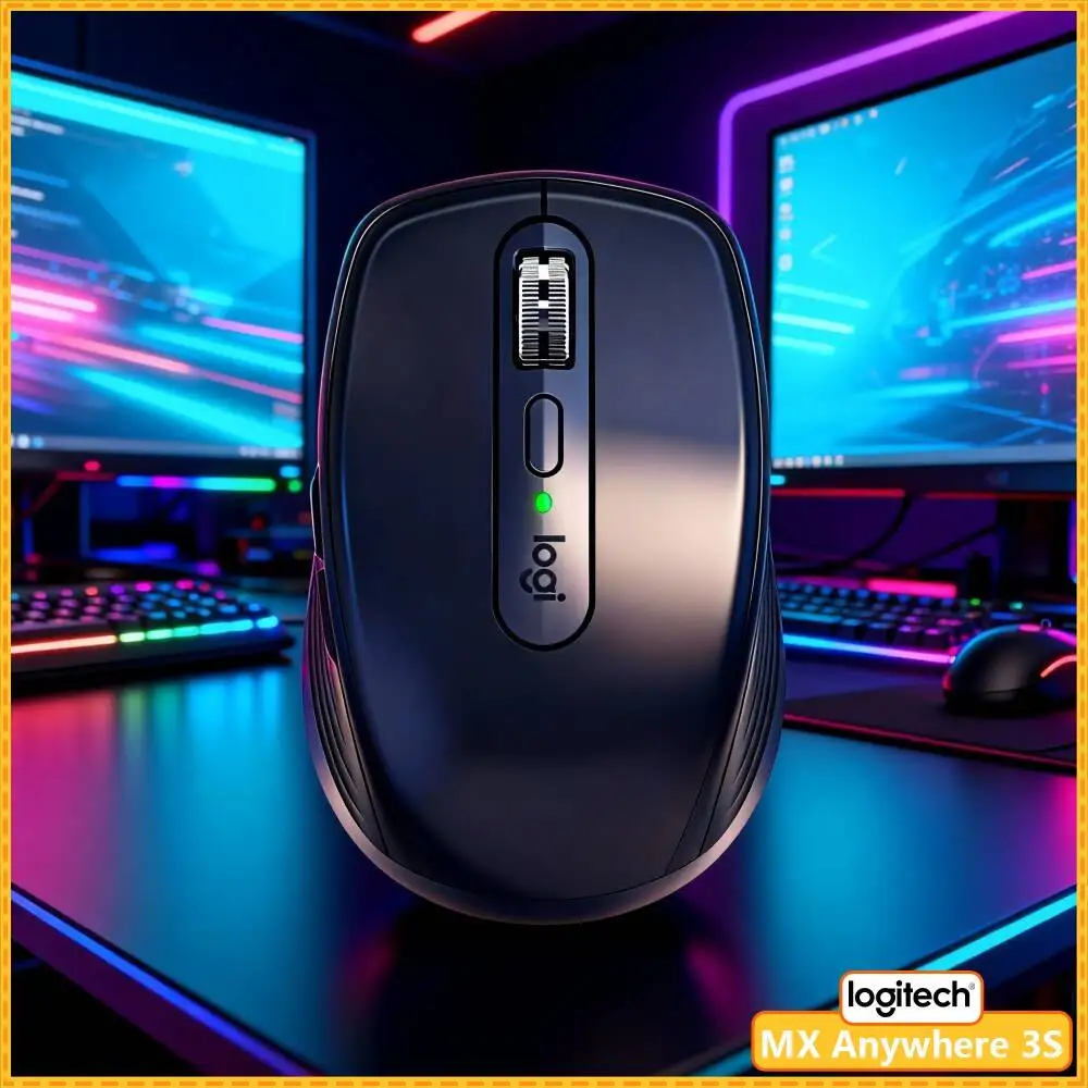 Ergonomic MX Anywhere 3S - Darkfield 8K DPI, Precision Grip, Suitable for Construction Supply Shop & Customer Service Desk