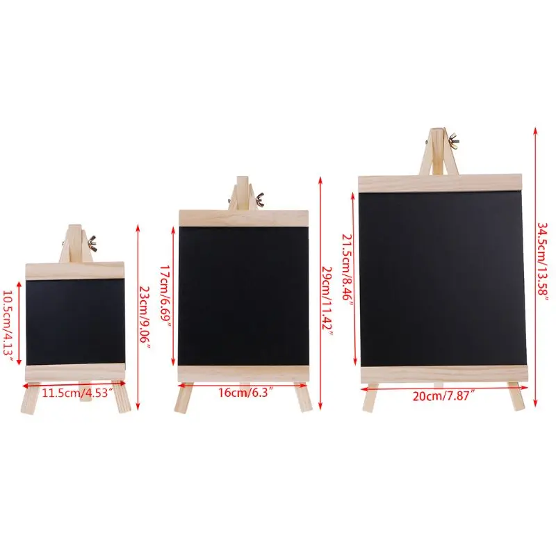 Desktop mensagem blackboard cavalete quadro crianças madeira placas de escrita dobrável y98a