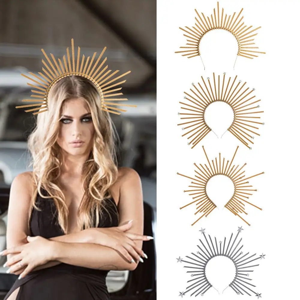 

Halloween Hair Band Halo Gifts Goddess Headdress Headband Gold Crown Flower Crowns Halo Crown