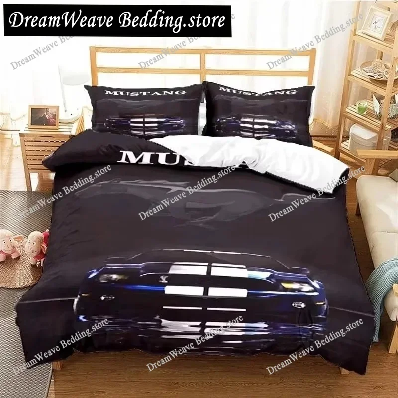 Mustang Car Bedding Set Duvet Cover 3d Bedding Fashion Design Decoration King Duvet Cover Set Double Bed Set Bedding Sets 6