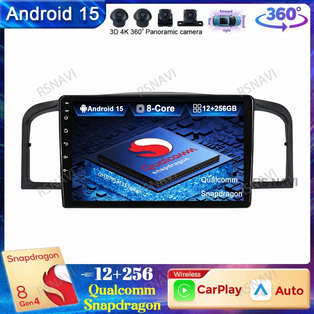 

Car Radio Android 14 For Lifan 620/Solano 2008 - 2015 QLED Wireless RDS BT Viedo Player Navigation Head Unit AI Voice Qualcomm