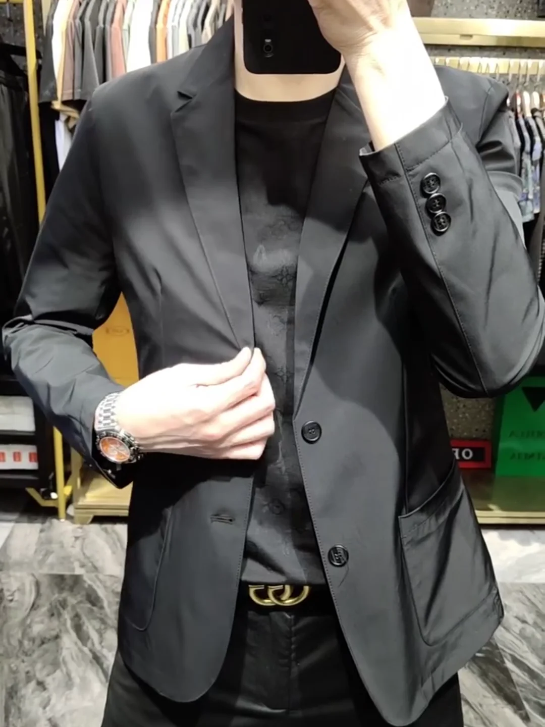 

Men's Casual Busin Suit Lightweight Breathable Versatile Comfortable Spring Autumn Single Button Faionable All-Match