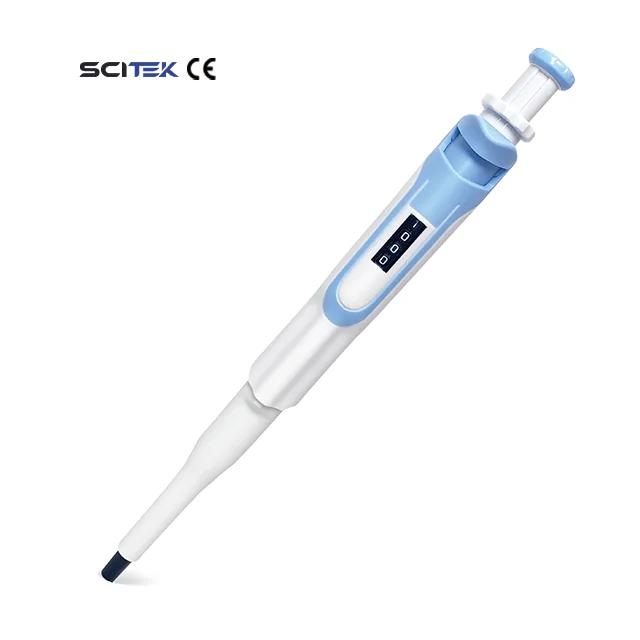 0.1uL~10000uL Adjustable, Autoclavable Single-Channel Pipette for Universal Fit with All Common Brands of Pipet Tips