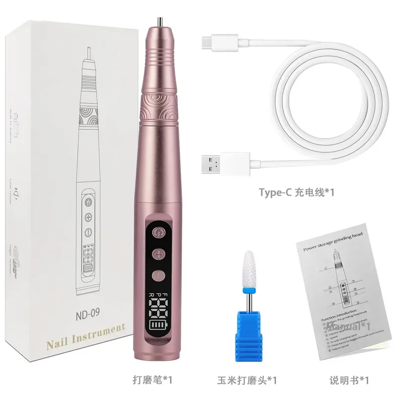 New Portable Grinder Professional Unloading Nail Art Nail Grinder Nail Repair Tool Remove Dead Rechargeable Polishing view 5