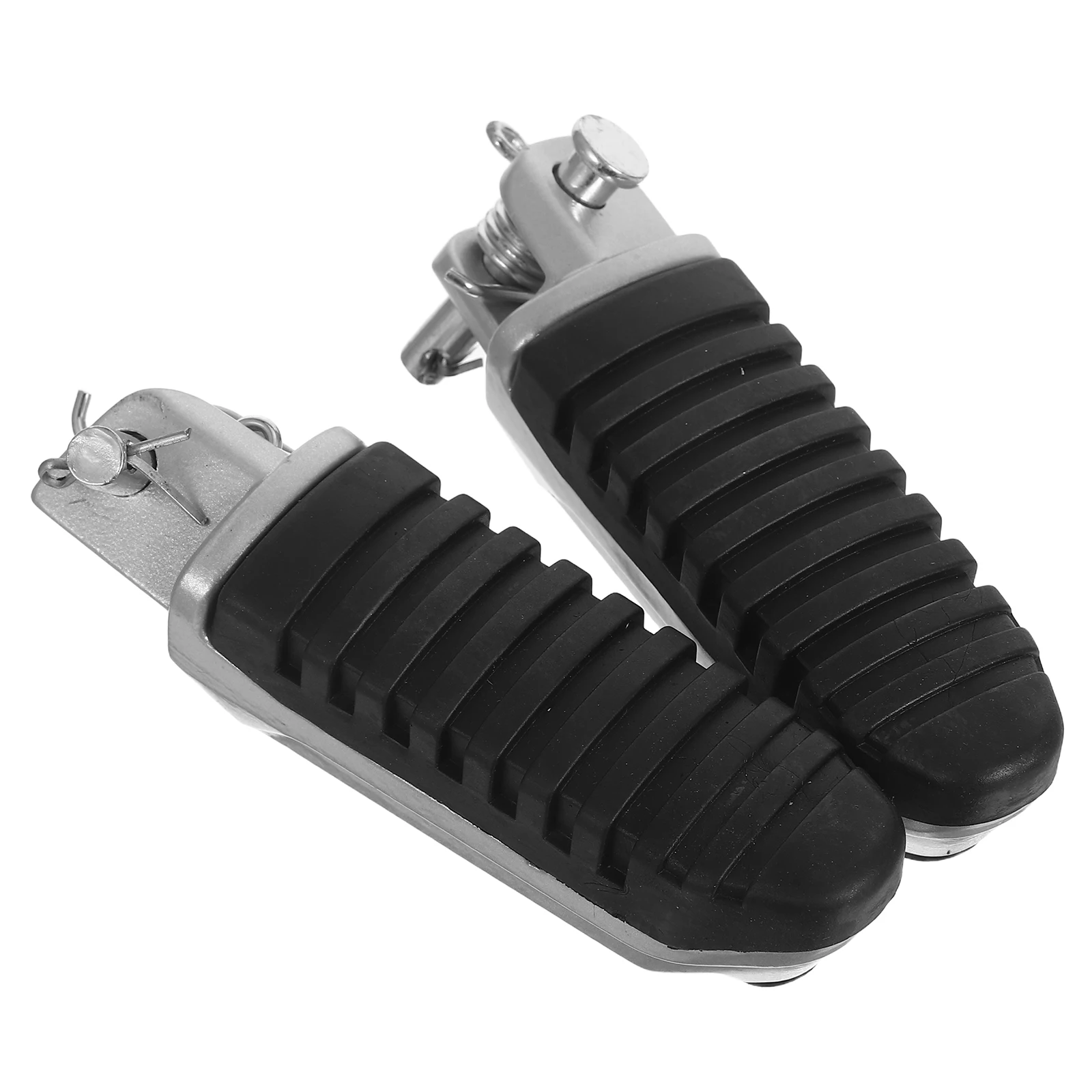 

1 Pair Universal Motorcycle Footrest Pedal Aluminum Rubber Antiskid Front Foot Pegs For Electric Bikes Scooters Durable Precise