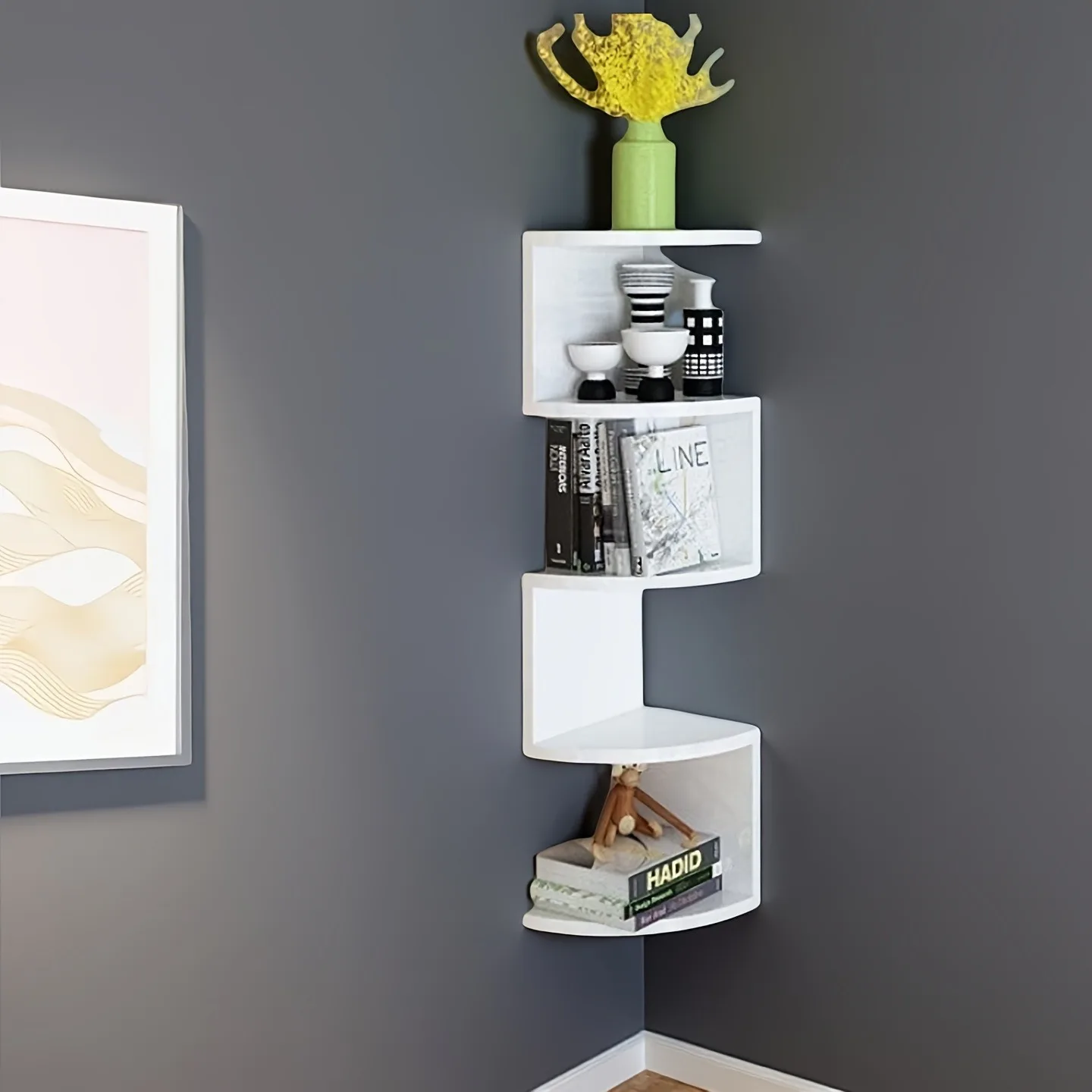 Modern Wall-Mounted Shelf, Saves Space and Beautifies the Room, Can Be Used as a Bookshelf or in the Bedroom