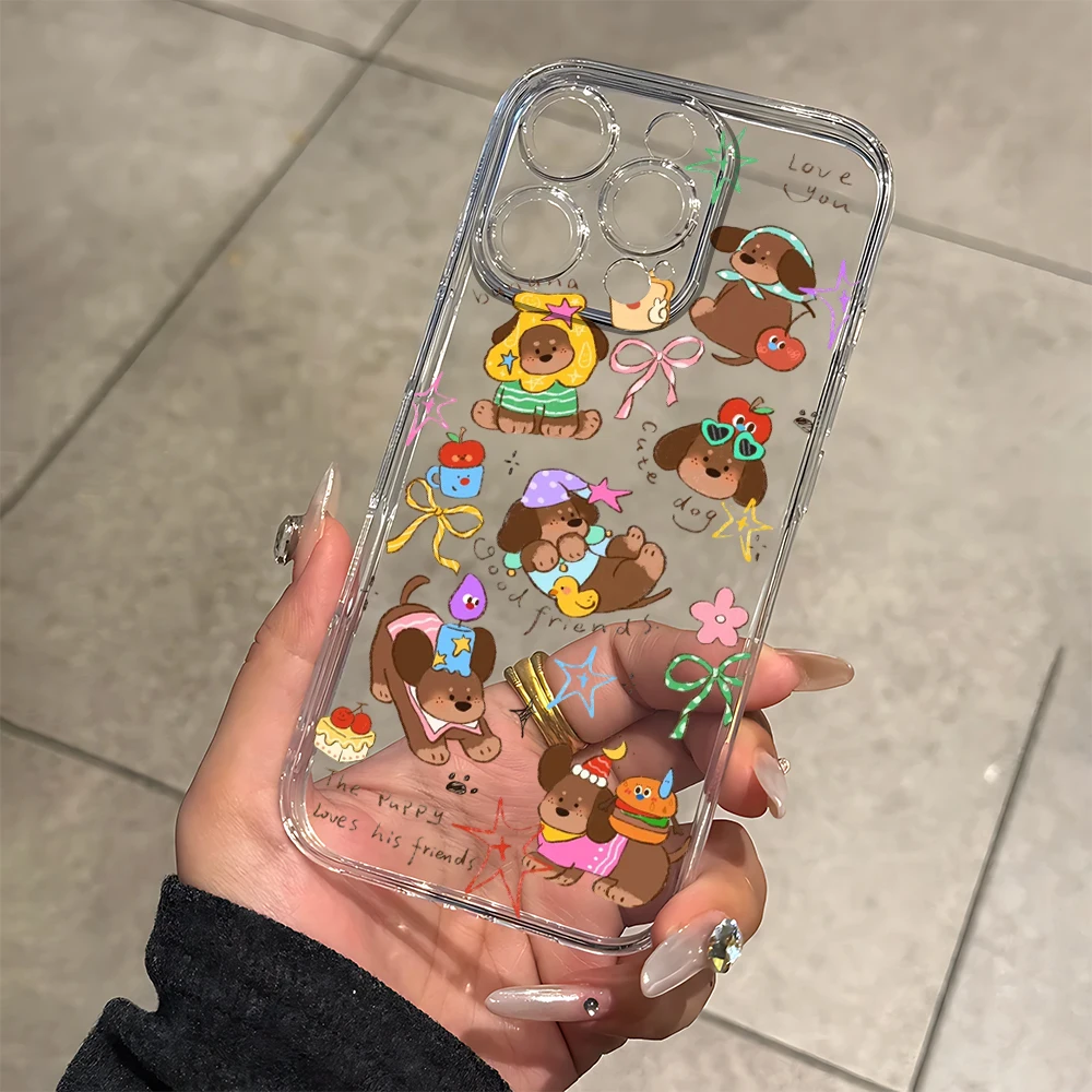 

Playful Food for Puppy Silicone Phone Case for IPhone 17 16 15 14 13 12 11 Pro Xs Max Air Mini 7 8 6 6s Plus SE 2020 2022 Cover