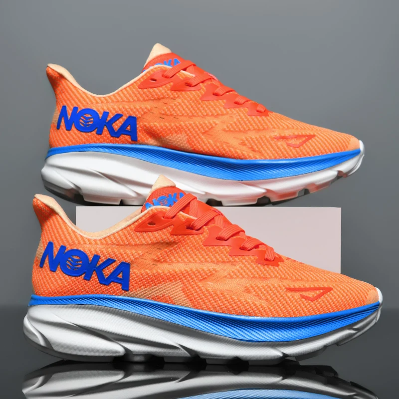 

Sports Trail Running Shoes Men Orange Fashion Sneakers Trainers Platform Breathable Marathon Outdoor Men Athletics Shoes Tenis