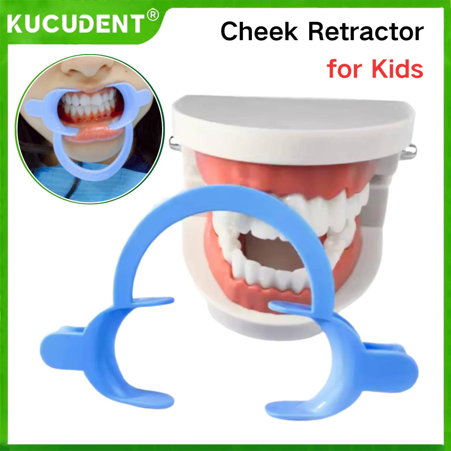 

Dental Cheek Retractor for Kids Blue Mouth Opener C Shape Orthodontic Expander Soft Plastic Intraoral Lip Open Oral Care Tools