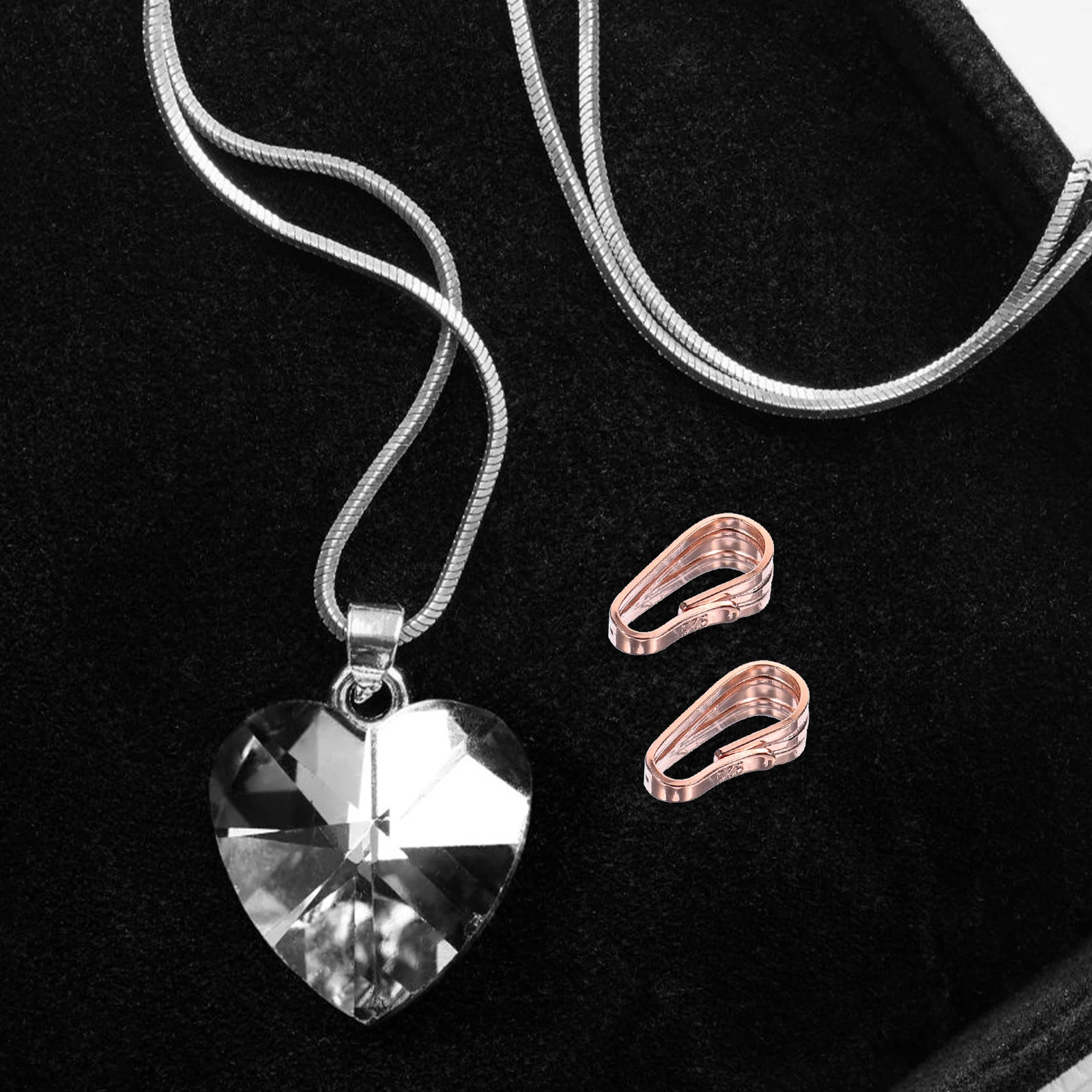 

10 Pcs Pendant Clasp Safe Durable Material DIY Jewelry Making Necklace Locket Link Buckle Connector Charms Accessories Pendant