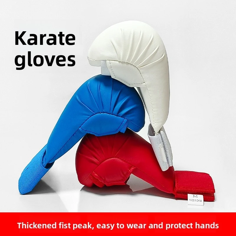 

New High-End High-Quality PU Karate Gloves Multi-Layer Composite Liner MMA Boxing Fitness Training Protective Gear Hand Safety