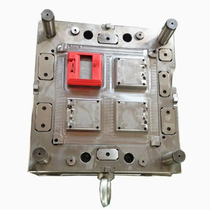 Support Custom Design Injection Mold Manufacturing Red plastic finished products, efficient molding with four cavities