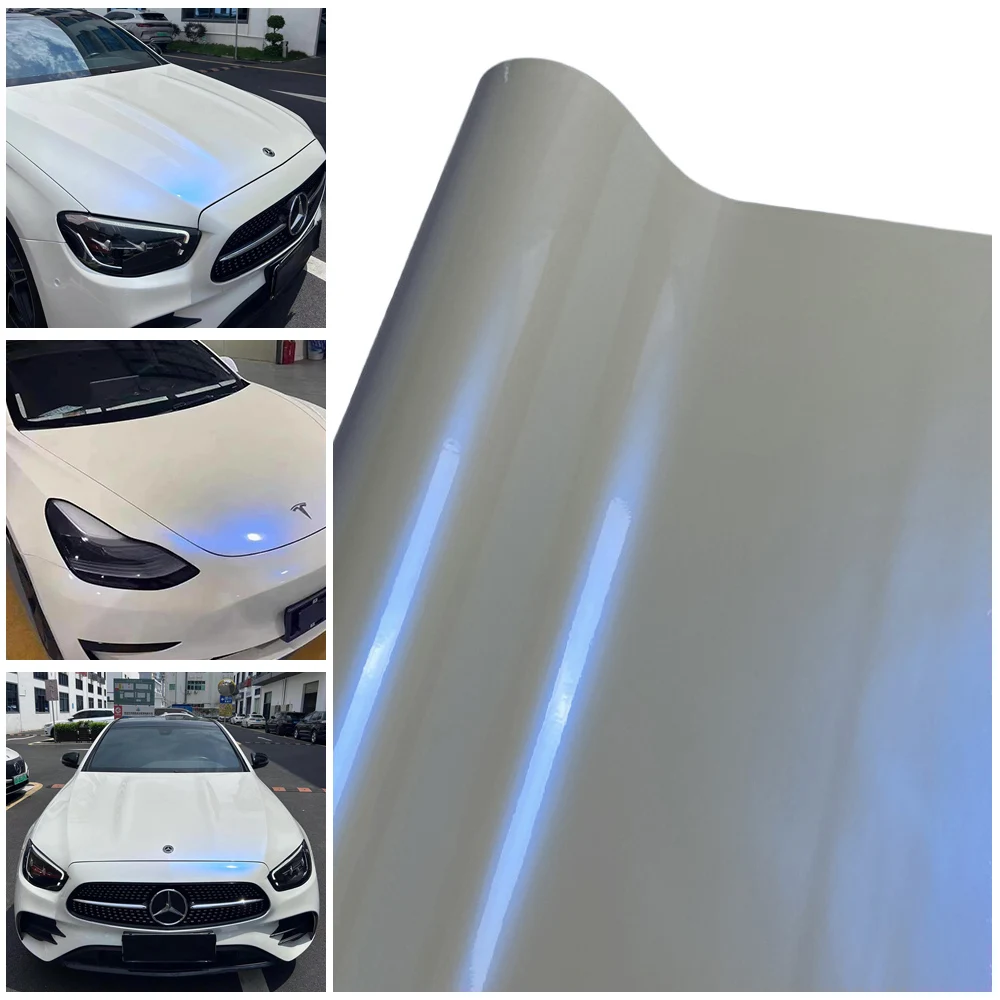 

Premium Pearl White Vinyl Wrap Film Waterproof Color Change Self-Adhesive Tuning Decal Foil for Car