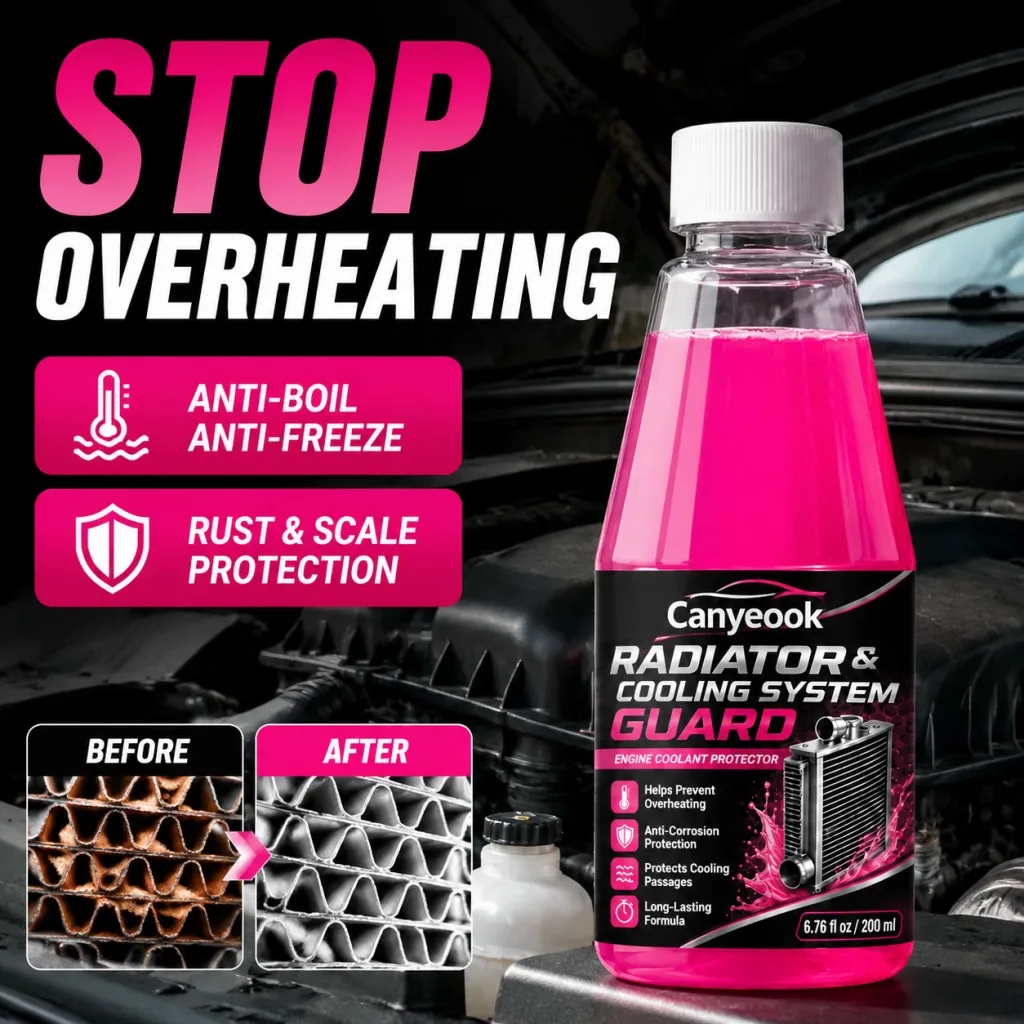 CANYEOOK Radiator Cooling System Guard 200ml - Anti-Boil Anti-Freeze Anti-Rust Anti-Scale Prevent Overheat for Car Motorcycle