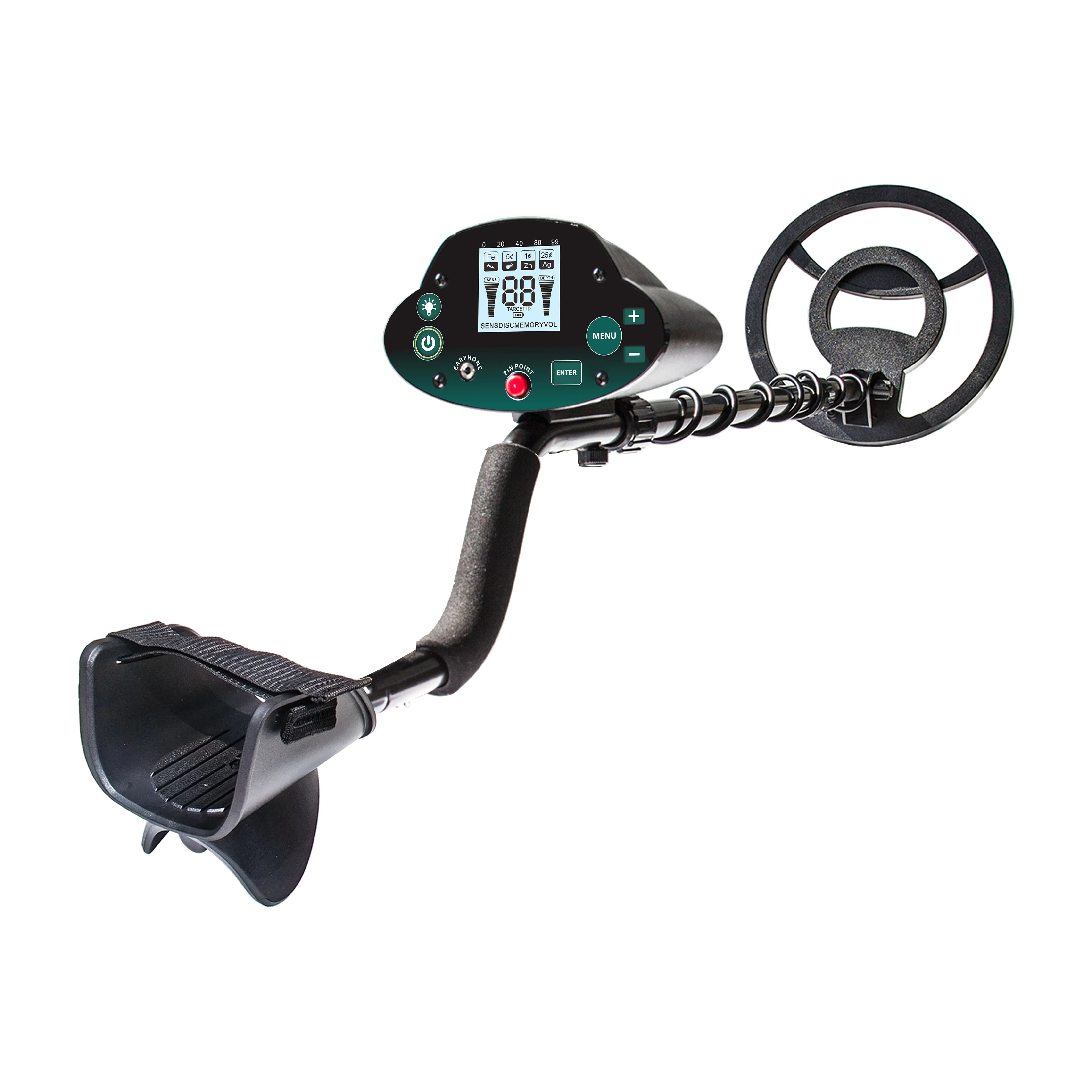 metal-detector-for-adults-gold-detector-with-8''-waterproof-search-coil-lcd-display-pinpoint-mode-adjustable-sensitivity