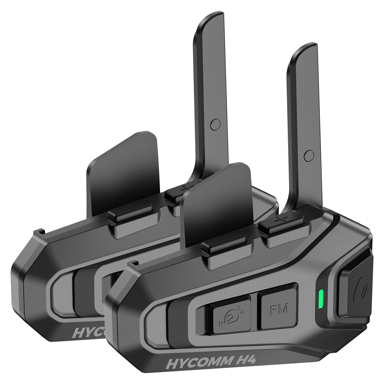 HYCOMM H4 Motorrad-Bluetooth-Headset, Helm-Gegensprechanlage für 4 Fahrer, bis zu 1,2 Meilen Reichweite, Audio-Multitasking, 35 Stunden Akkulaufzeit, Geräuschunterdrückung, IP67 wasserdichtes