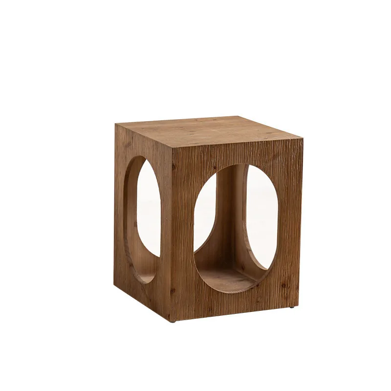 American sofa edge few new Chinese retro old coffee table living room hollow small tea table cafe small