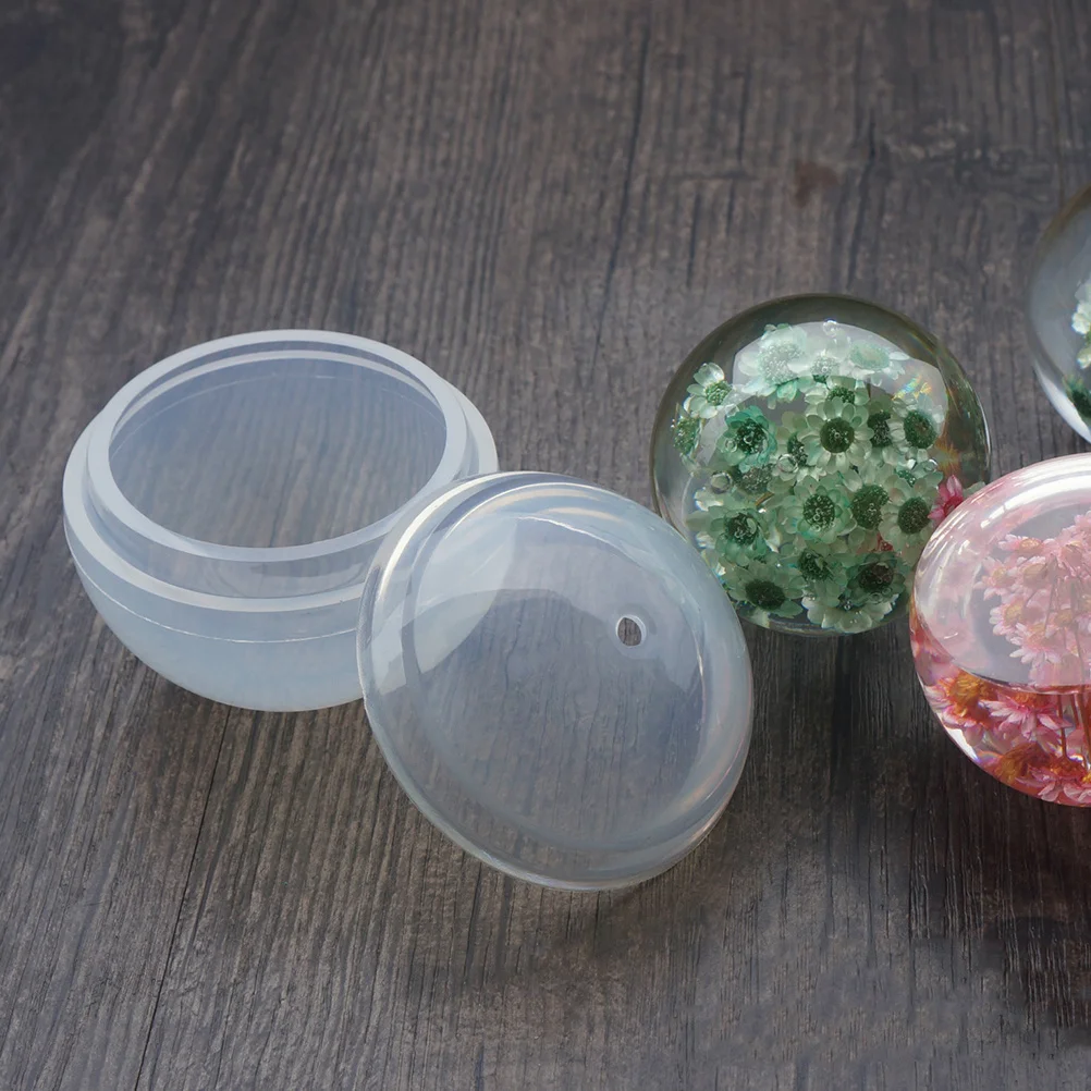 Transparante siliconen bolvorm herbruikbaar flexibel voor doe-het-zelf sieraden zeep chocolade knutselen kristallijmvorm