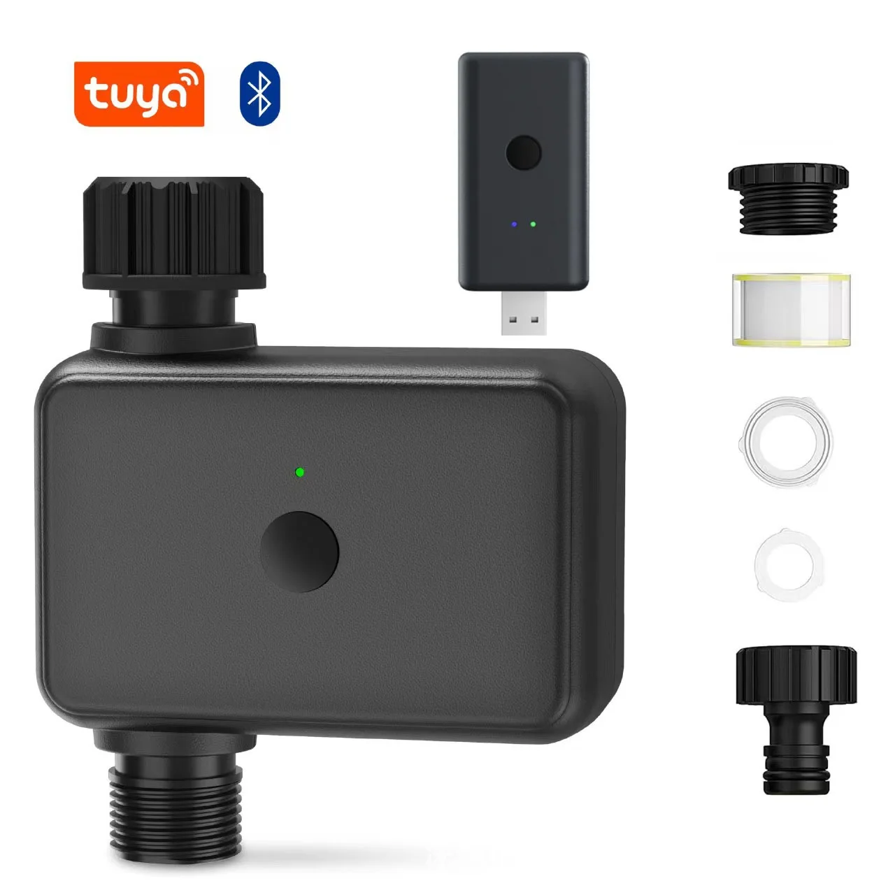 🌿Single Outlet Smart Water Timer, Bluetooth Tuya APP Garden Irrigation Controller