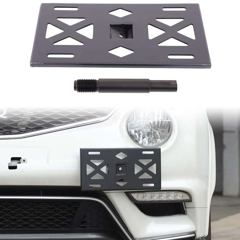 

For 2011-2019 Nissan juke Car License Plate Bracket Front Tow Hooks License Plate Mount License Plate Frame Car Accessories