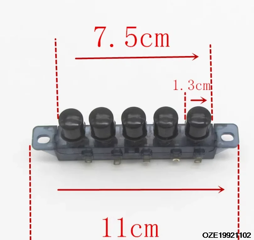 Electric Fan Switch - 5-Key 3-Speed and 4-Speed Control Switch for Round Pedestal Fans - Replacement Keypad Accessory