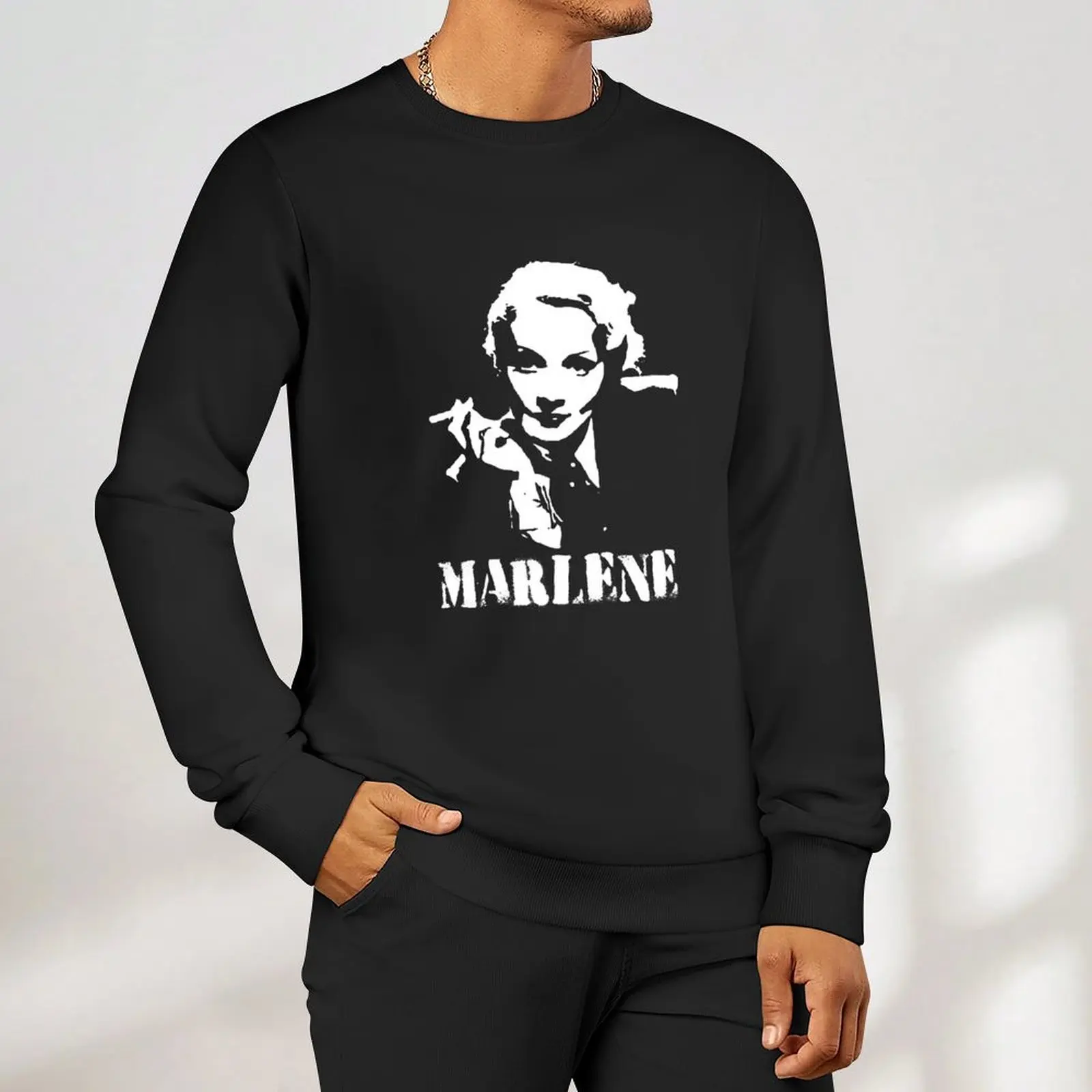 Funny Gift Marlene Beautiful Dietrich Gift Men Pullover men's autumn clothes anime clothing winter man sweatshirt