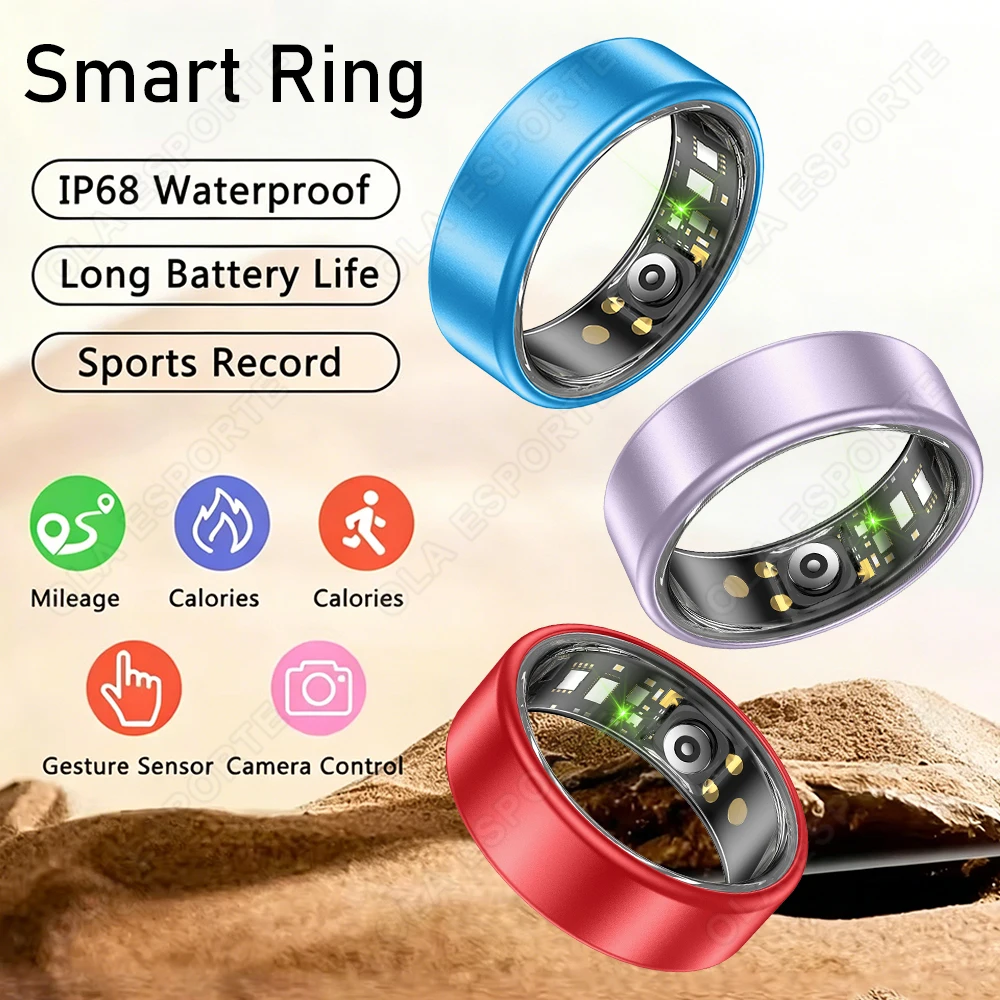Men'S Fashion Rings - แหวนสมาร์ทเพื่อสุขภาพรุ่นใหม่ปี 2026 กันน้ำ 5ATM&IP68 ตรวจวัดอัตราการเต้นของหัวใจ/การนอนหลับ/ออกซิเจนในเลือด สำหรับ
