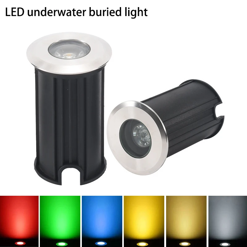 

IP68 Outdoor Led Focus Recessed Spotlight 12V Waterproof LED Deck Step Underground Ground Garden Light Stainless steel 1W 2W 3W