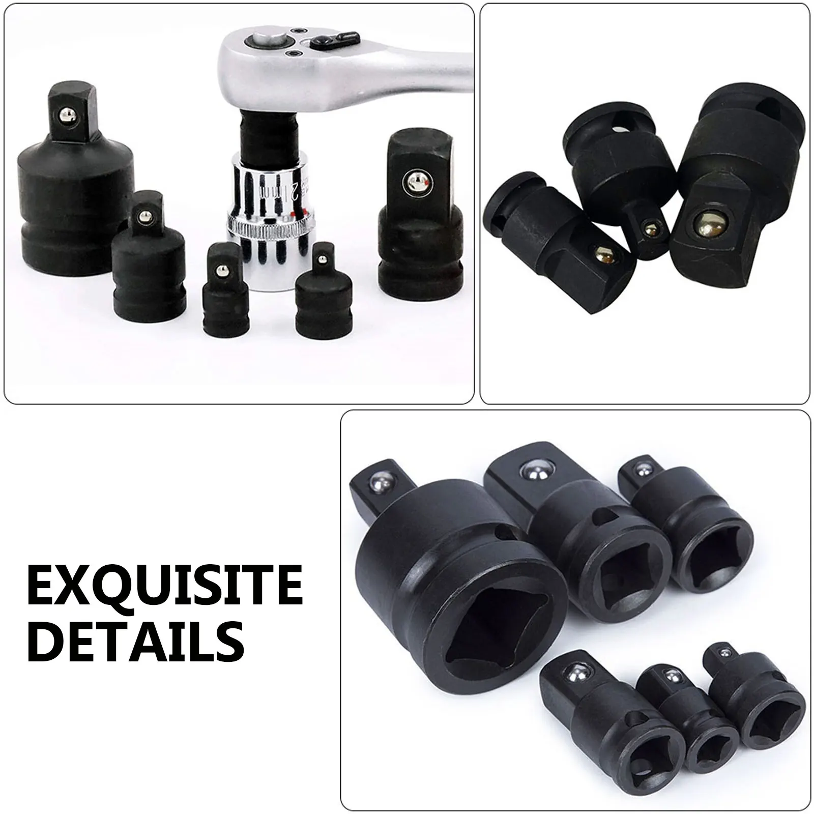 4 Stuks Impact Socket Adapter Set Duurzaam 4 Stuk Reducer Verhoger Converter Ratchet Drive Reducer Hoge Kwaliteit Metalen Lente