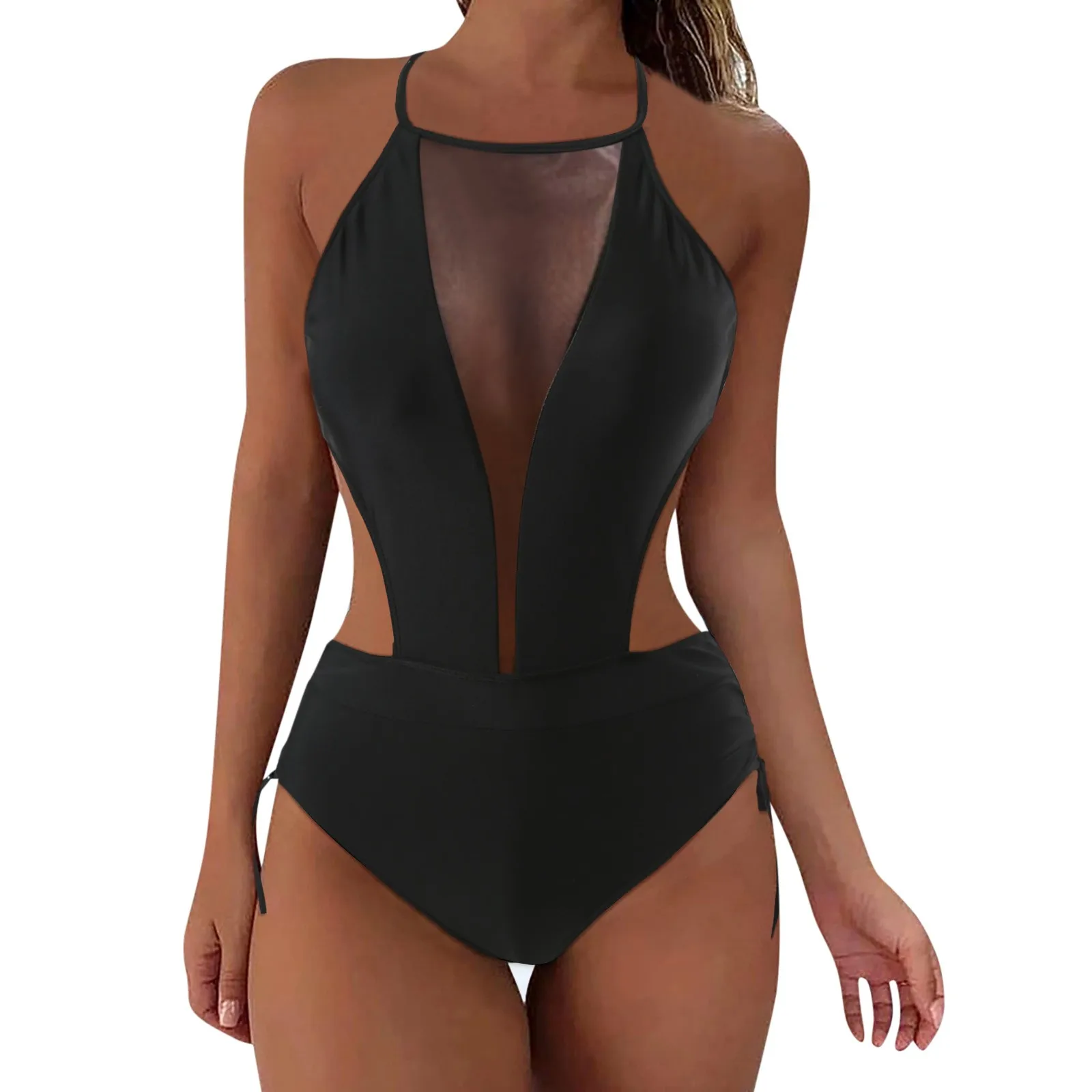 Bikini Sets For Women Plus Size Women 1 Piece Swimwear Sexy Mesh Swimsuit Push Up High Waisted Bathing Suit Sexy Shop Produts