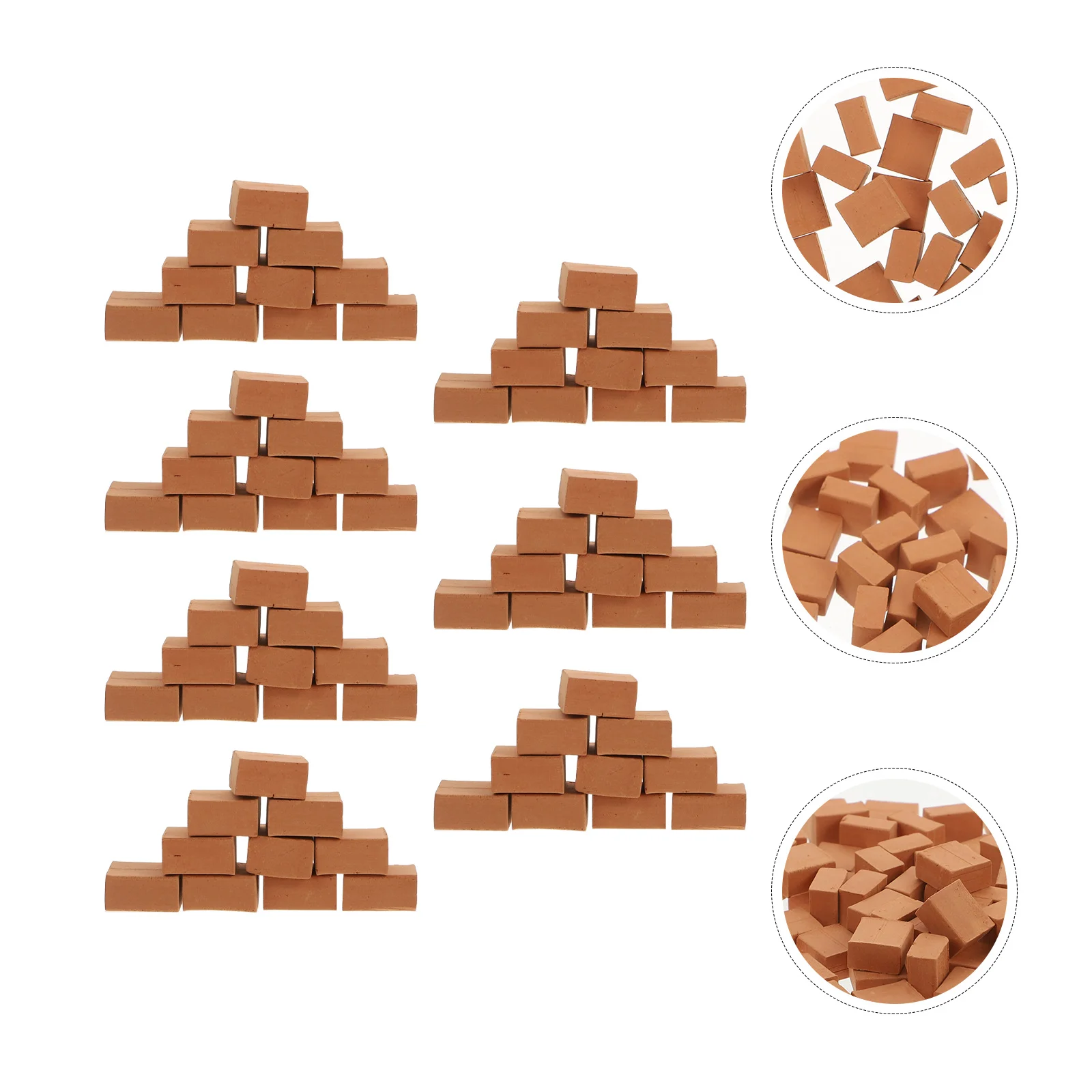 70 Pcs Brick Model Toys DIY Small Miniature Sand Table Micro Landscape Accessories Clay Child