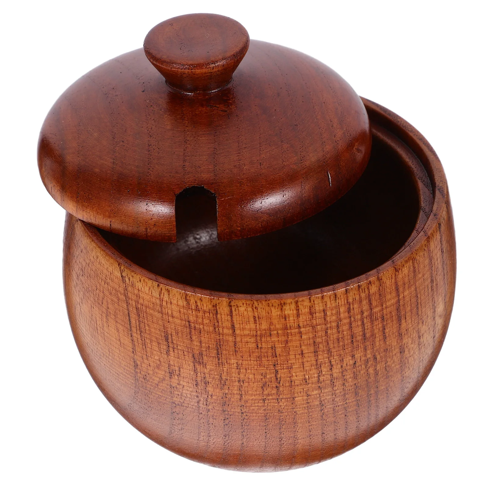 

1pc Wooden Seasoning Bowl Rice Bowl Natural Wood Texture Food Container Safe Tableware For Adult Soup Cereal