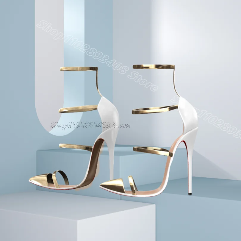 Sandálias de dedo apontado de emenda mista estilo britânico design de verão feminino nova moda vestido de festa sandálias 2025 zapatos para mujere