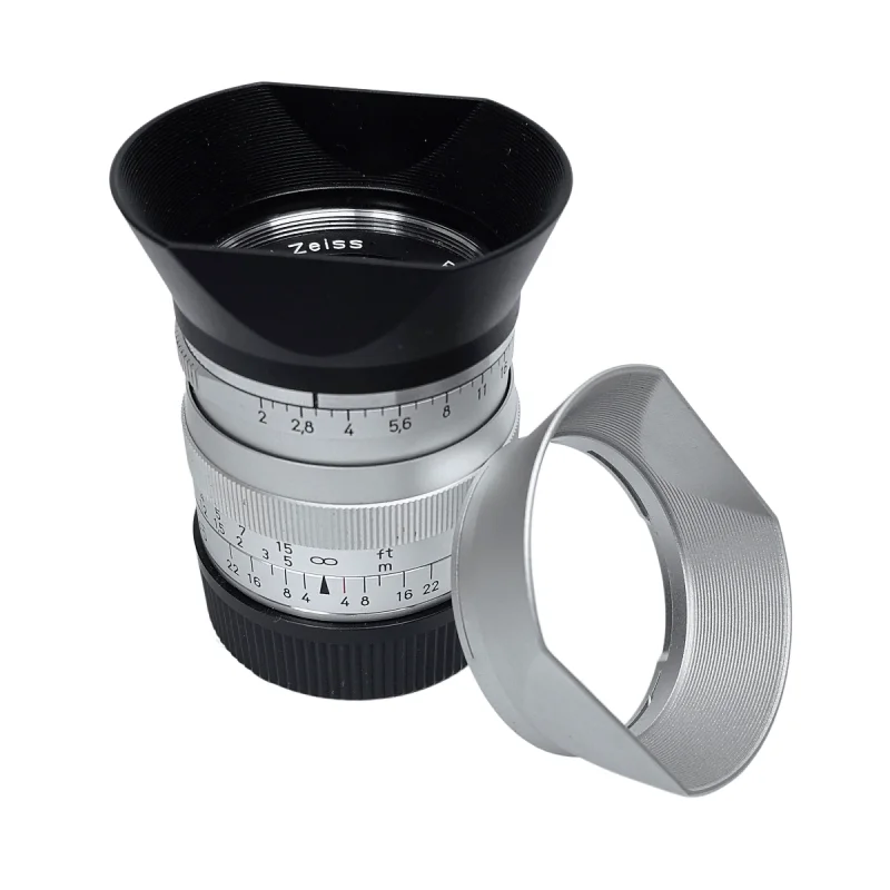 Capa de Lente Metálica com Borda Flangeada para Carl Zeiss Biogon T* 35mm F2 ZM / C Biogon T* 35mm f2.8 ZM / Planar T* 50mm f2 ZM