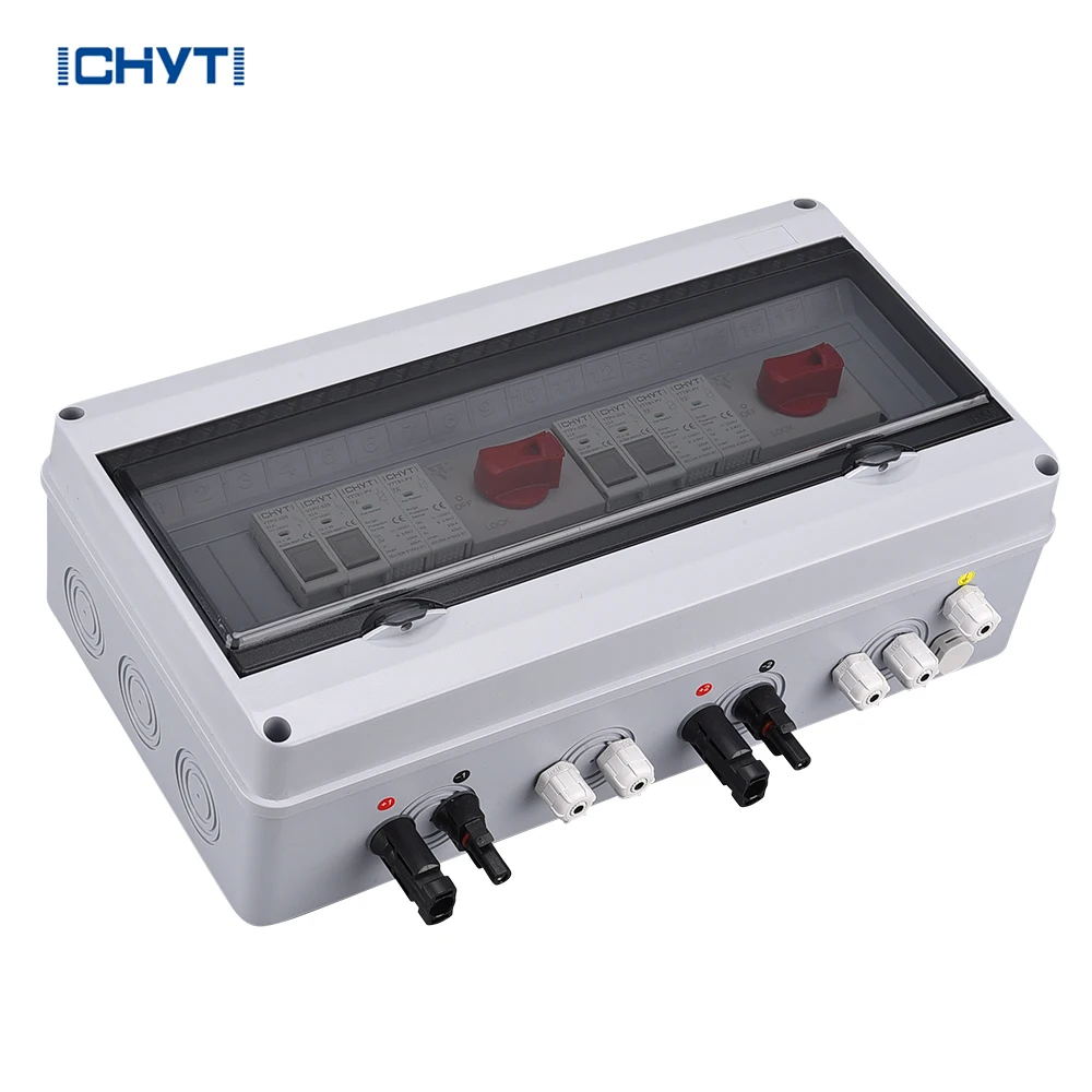 New Model 2 String Electric PV Solar Combiner Box Two in Two Out 1000v for 10kw