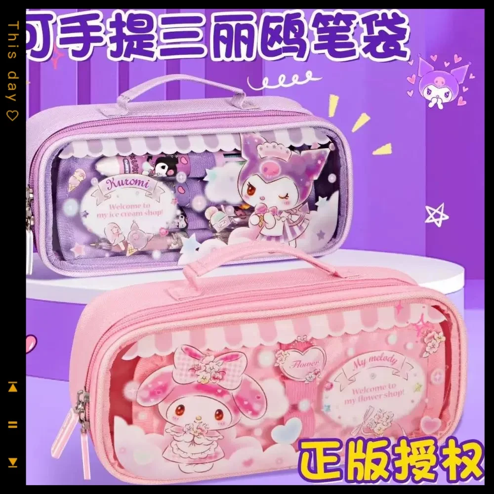 

Sanrio pencil case cute anime peripherals cinnamoroll my melody culomi student pencil case back to school anime birthday gift