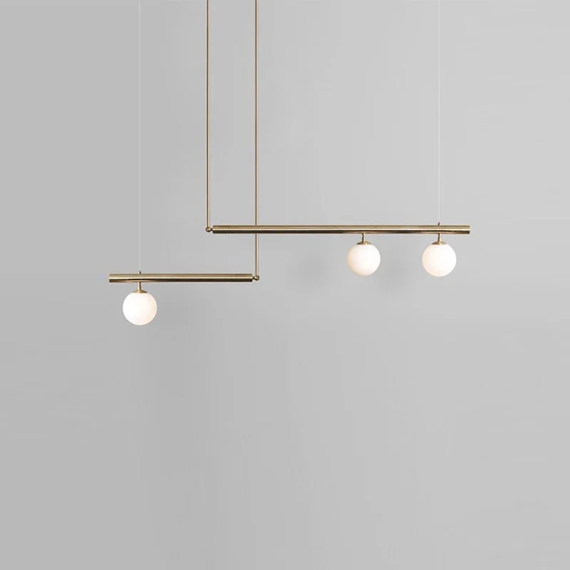 

Современная дизайнерская скандинавская люстра 2026 года для дома, подвесной светильник с стеклянными шарами для кухни и столовой, золотой/черный