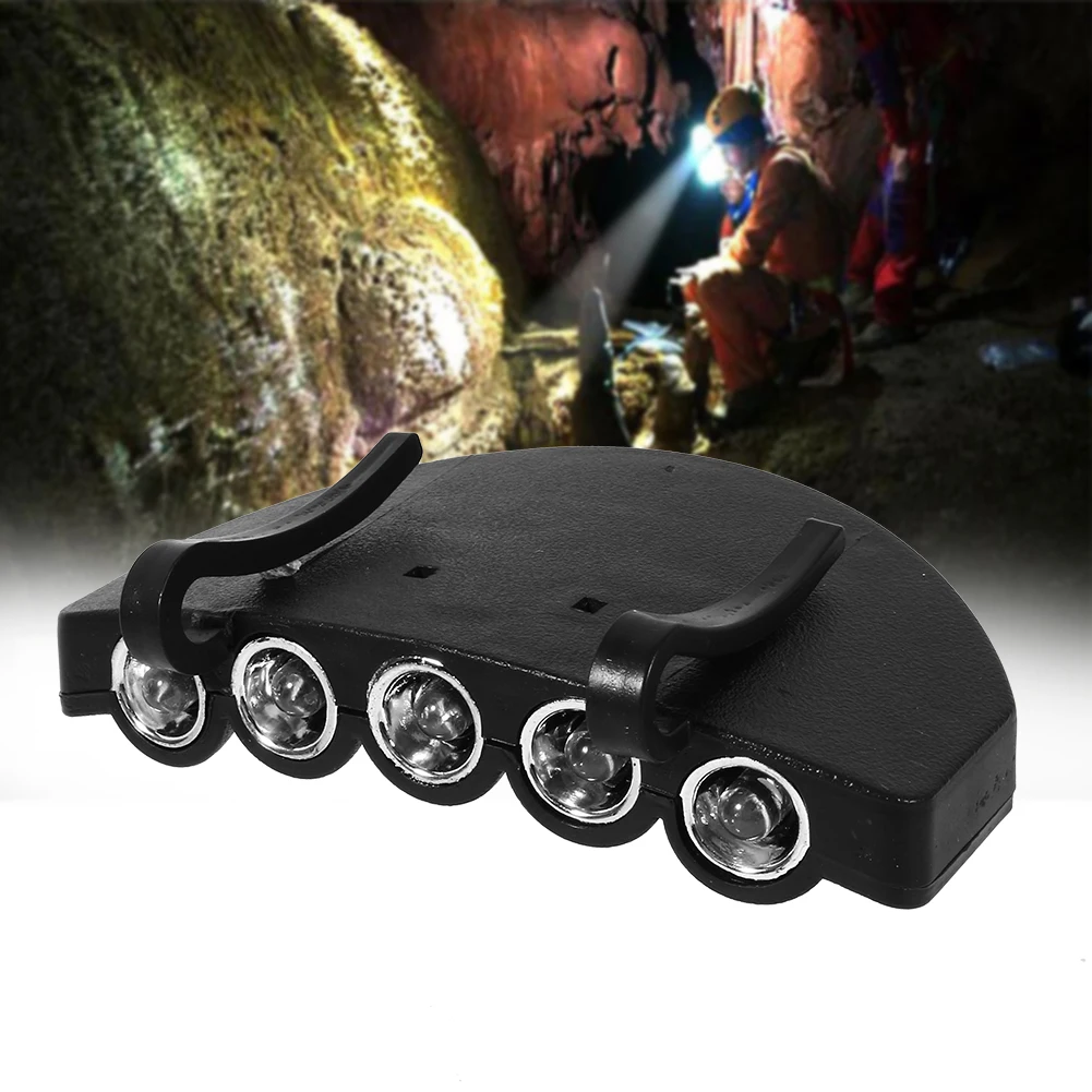 5 Led Cap Light Outdoor Hat Clip Fishing Lamp Portable Brim Light For Night Running Cycling Camping Hiking Headlamp Headlight