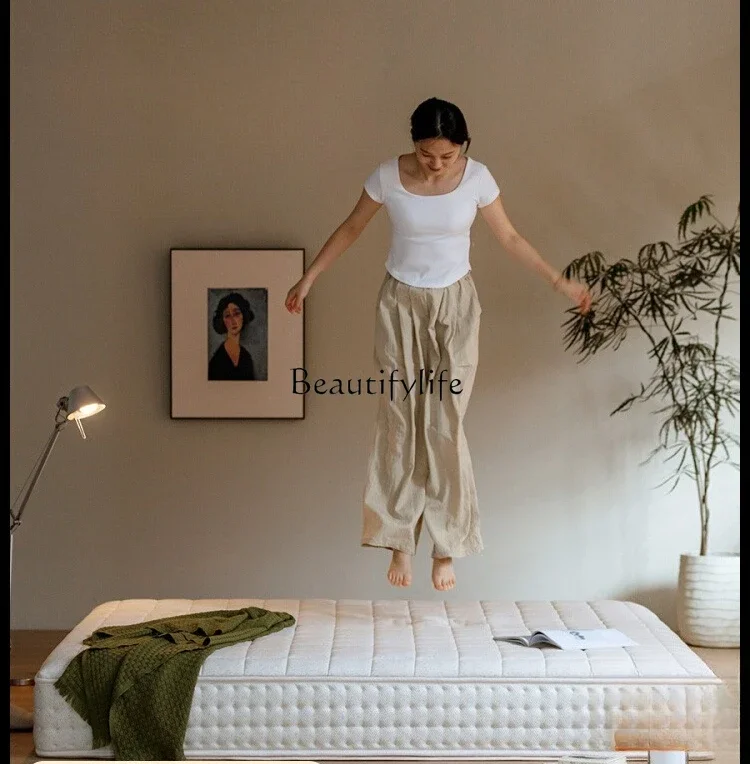 

01 yj19 Mattress Independent Spring Reversible Soft and Hard Natural Coconut Palm Double Mattress