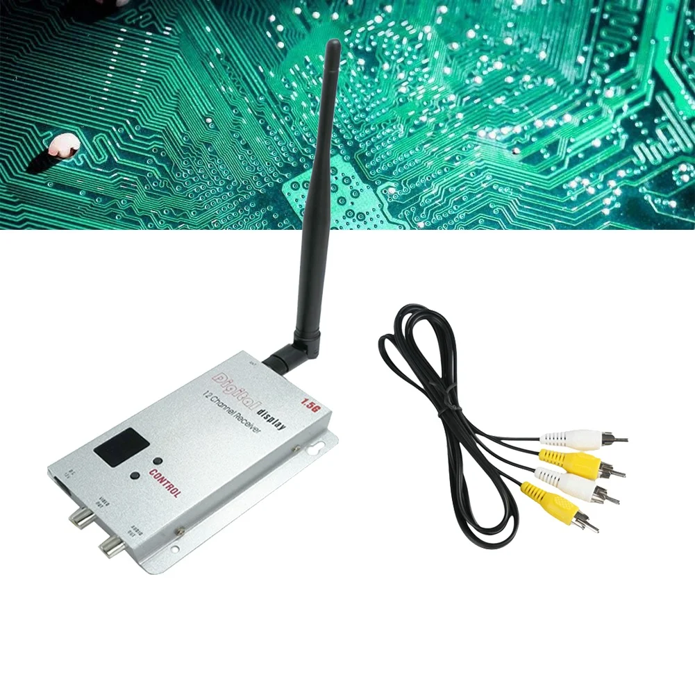 1.5G 1.5W Fpv Vrx 1500Mw 12ch Audio Video-Ontvanger Voor Fpv Lange Afstand Drone Vliegtuig