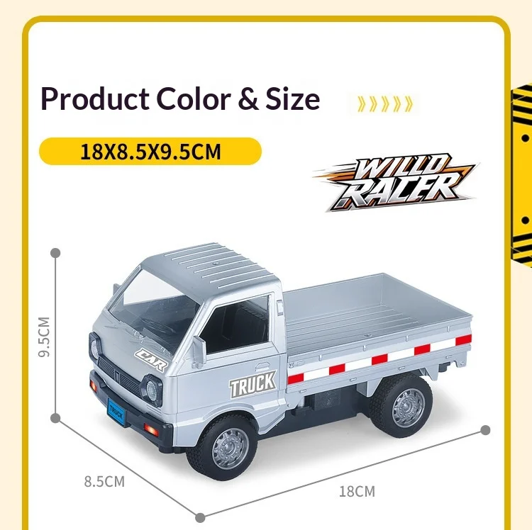 1/16 Scale Remote Control Van Truck 2.4G RC Drift Racing Car Sound Effect with Lighting Transport Vehicle Model RTR Car Toy