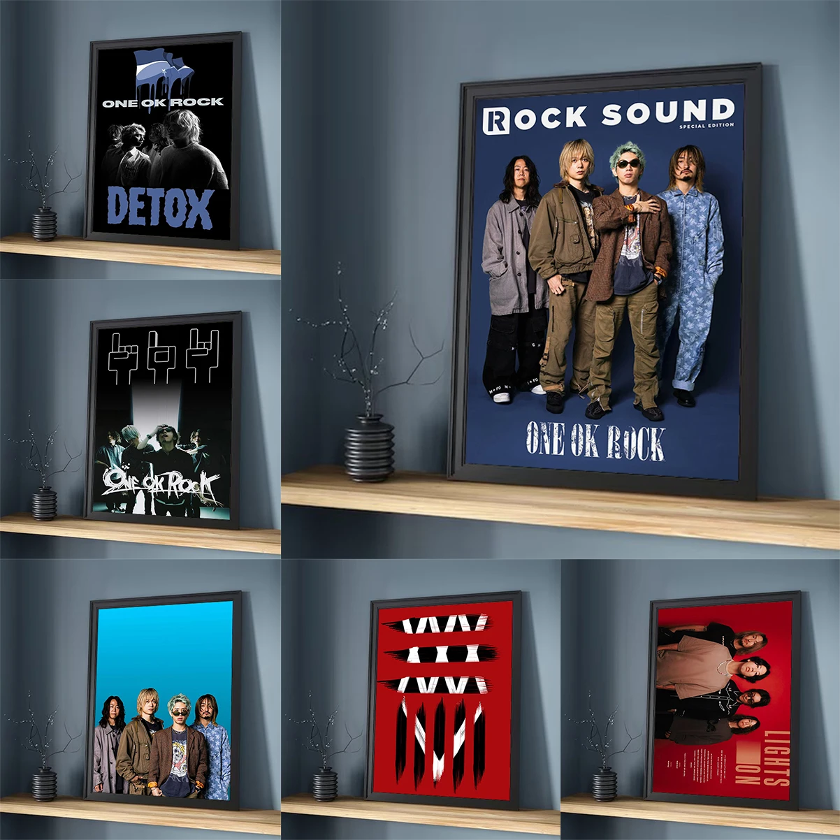 

Rock-One Direction Combinatio 1D Poster Wall Decor Room Aesthetic Interior Posters Decoration Bedroom Decorative Picture Home