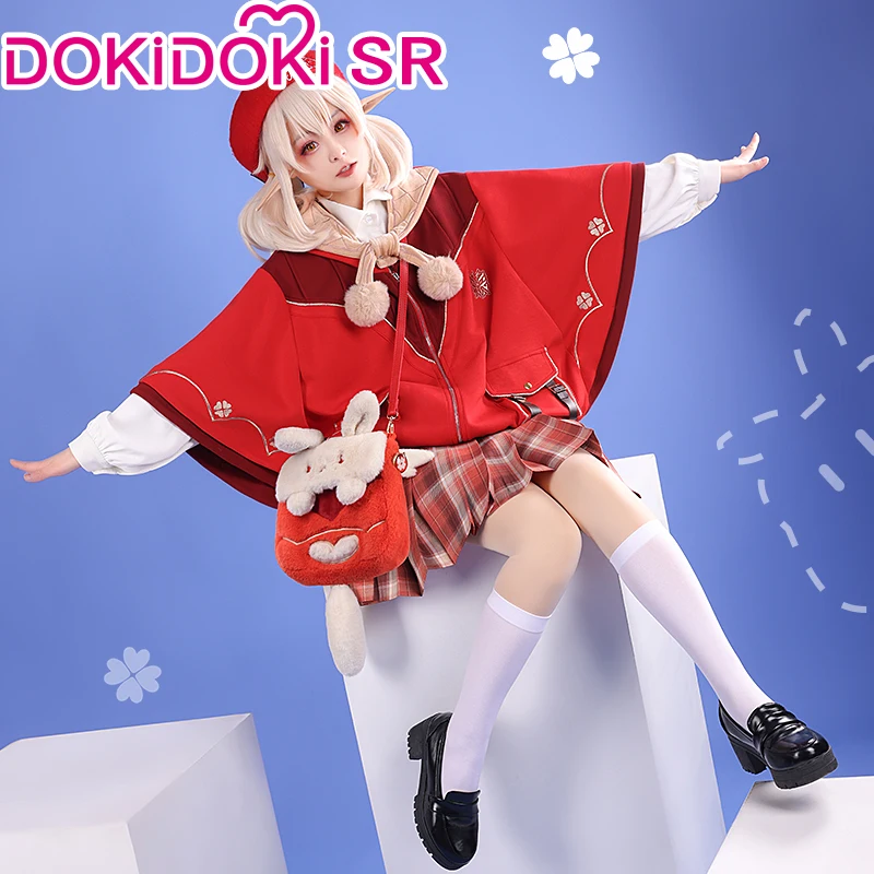 IN STOCK Klee Doujin Cosplay DokiDoki-SR Game Genshin Impact Cosplay Costume Klee Rabbit Dodoco Cute Casual Wear