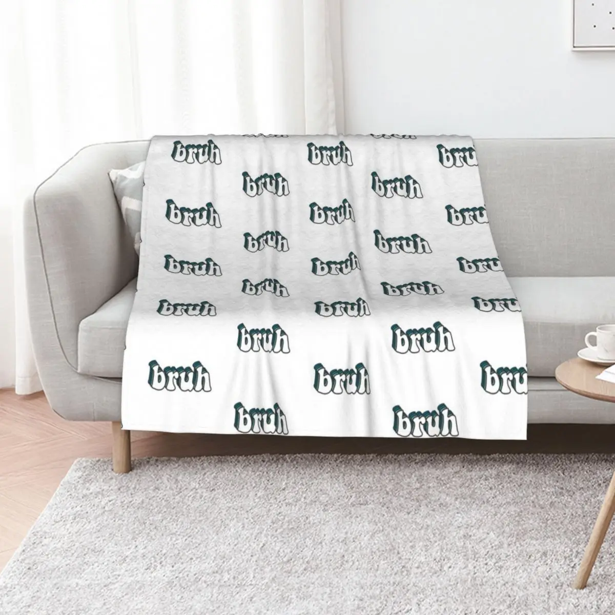 bruh Throw Blanket Shaggy Tourist for winter Decoratives sofa bed Loose Blankets