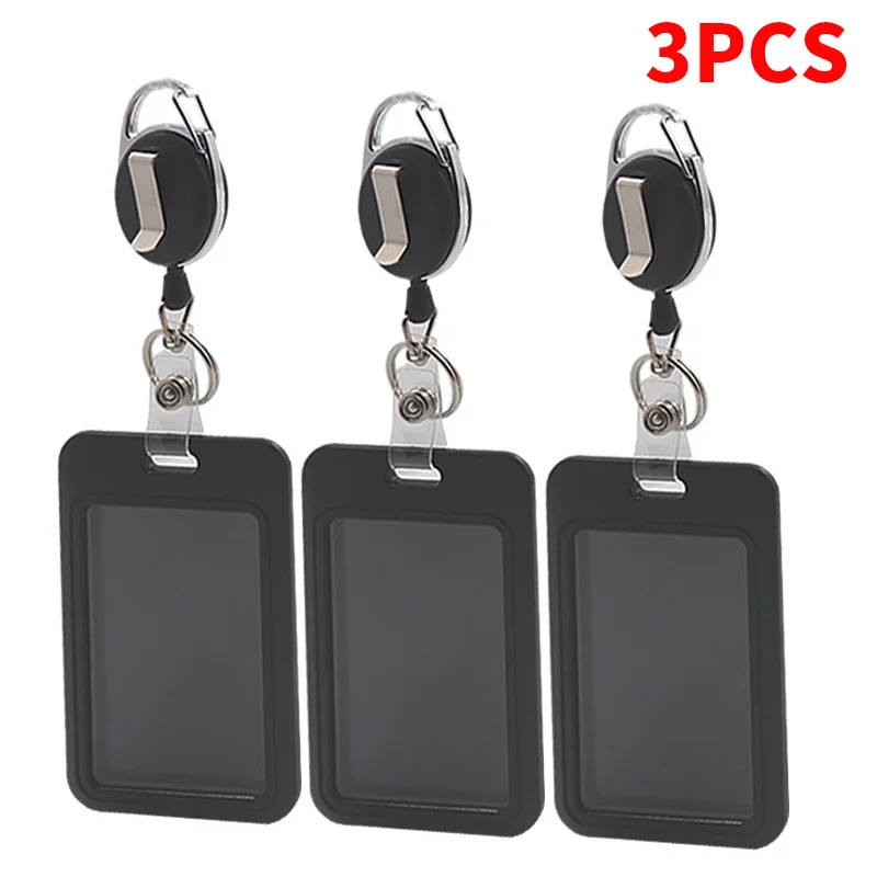 Work Permit Card Set - Rope Retractable Neck Hanging Document Card Set - Chest Tag Access Control Hard Shell Protective Set