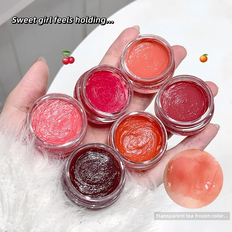Natuurlijke kleur Zeer verzadigde spiegellipglazuur Kleine ronde pot Gladde textuur Langdurige hydraterende lippenstift voor lipmake-up