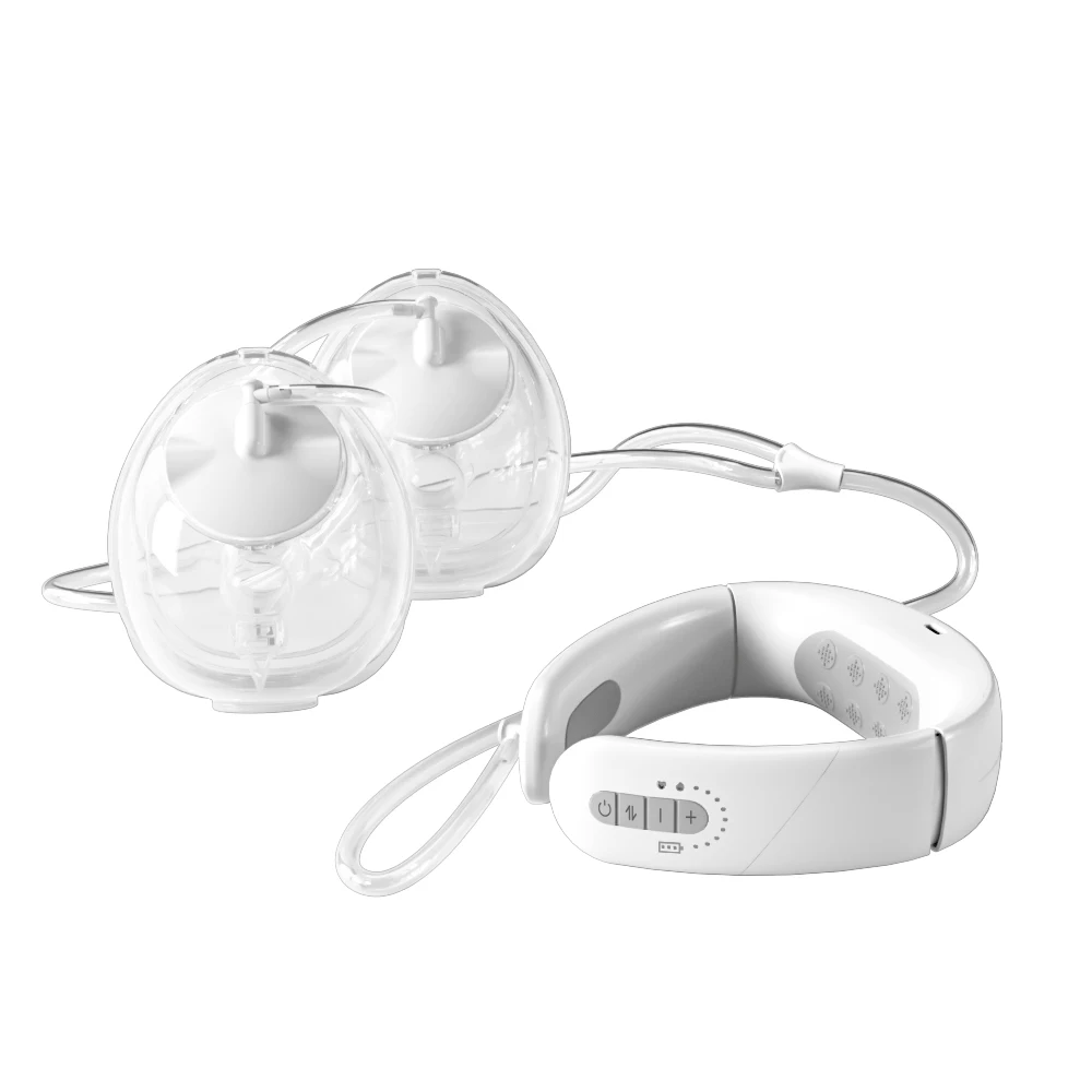 

Электрический портативный насос для грудного вскармливания, носимый и без помощи рук, с 3-мя режимами, полулежащий всасывающий, не содержит BPA, висит на шее