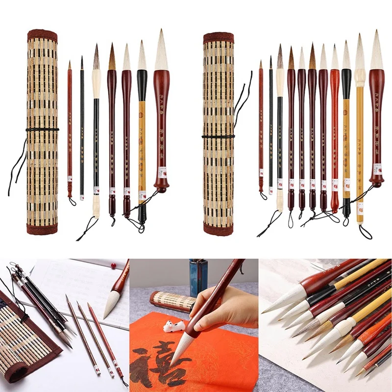 Calligraphy Brushes Chinese Calligraphy Brushes Detail Paint Brush With Organizer Bag Watercolor Brush