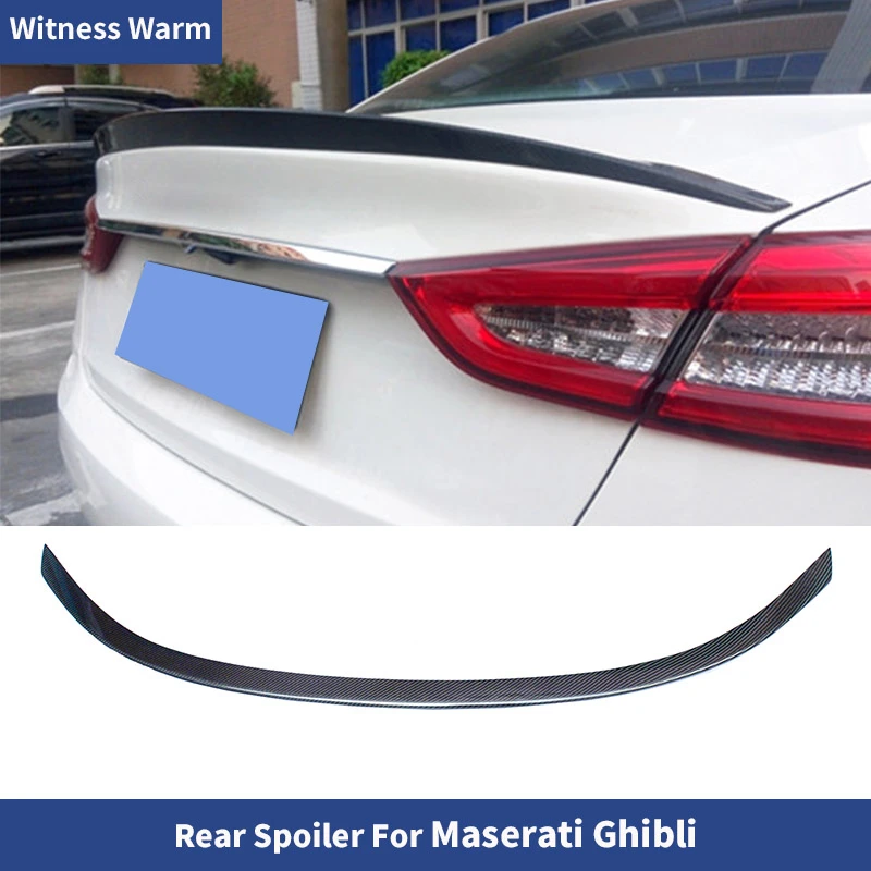 For Maserati Ghibli Carbon Fiber rear spoiler Rear Wings Trunk Lip Spoiler for Ghibli FRP Rear wing 2014 2015 2016 2017