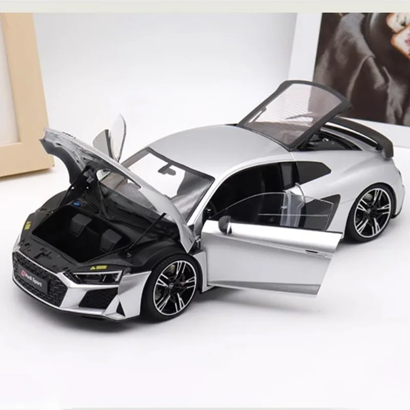 Diecast Original 1:18 R8 GT RWD V10 Roadster Simulation Alloy Full-open Car Static Model Show Collection Gift Decoration